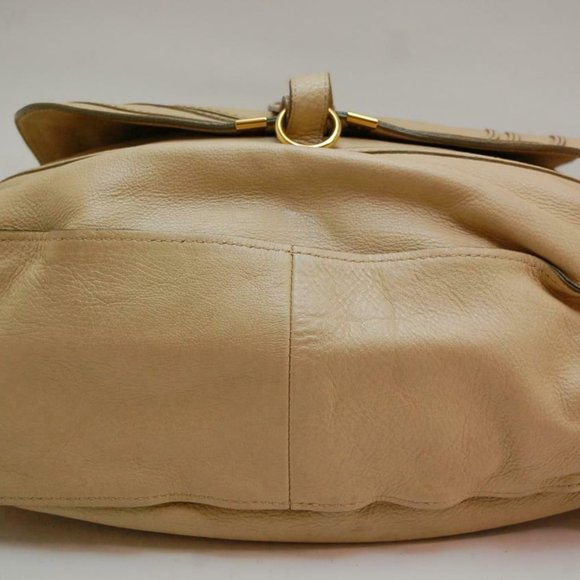 Auth Chloe Marcie Large Shoulder Bag Leather Ivory - Picture 9 of 15